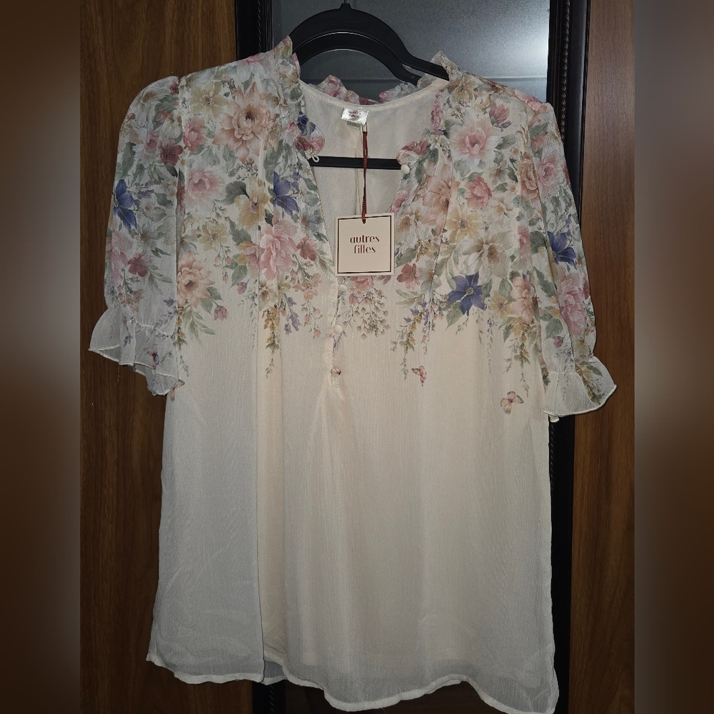 Floral Cream Blouse